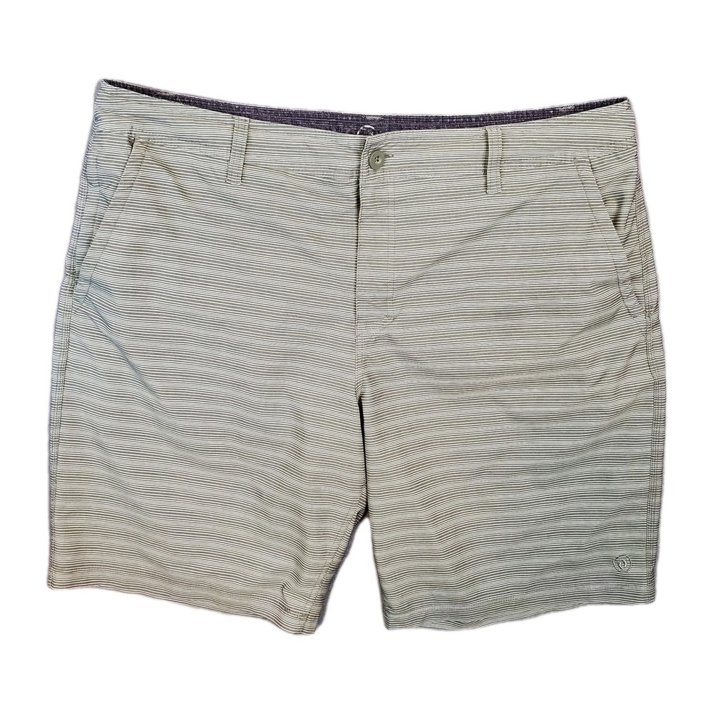 Hang Ten Mens Sz 40 Tan Coriander Quick Dry Stretch Hybrid Striped Shorts *READ*